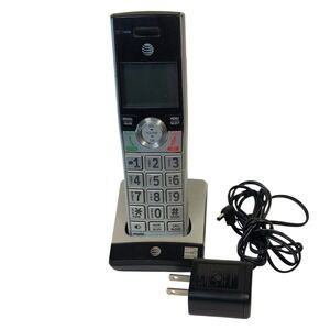 AT&T Cordless Expansion Handset with Charging Base & Power Adapter Silver Black